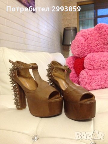 -80%Рок сандали естествена кожа*Джефри кампбел*37, снимка 5 - Дамски елегантни обувки - 33515603
