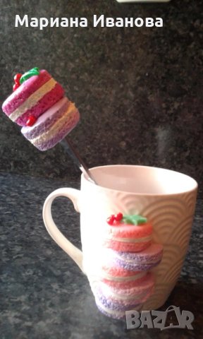 декорирани чаши и лъжички, снимка 3 - Ръчно изработени сувенири - 27371224