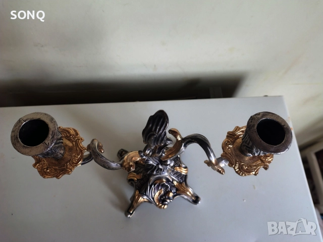 Страхотен Канделабър В Стил Луи XV, снимка 6 - Антикварни и старинни предмети - 52634340