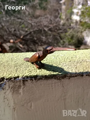 Красива бронзова птичка, снимка 5 - Антикварни и старинни предмети - 50092447