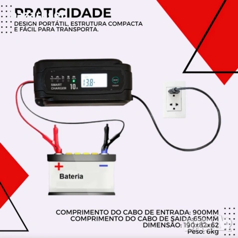 Ново Зарядно за Акумулатор Електронно -10Аmp 12-24V /A4053/258123, снимка 4 - Аксесоари и консумативи - 53152505