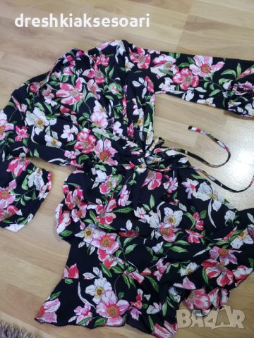 Флорална рокля на цветя супер свежа, снимка 2 - Рокли - 43563874