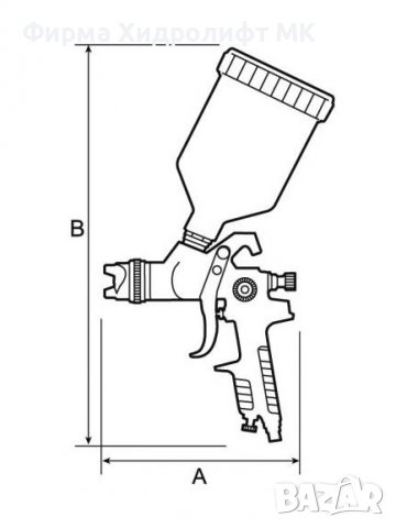 Бояджийски пневматичен пистолет с дюза 1.7мм PREVOST CAR G041, снимка 2 - Други инструменти - 37163018