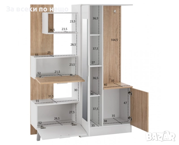 Антре Джелато - цвят бял-сонама Код P1822, снимка 5 - Секции и витрини - 53002262