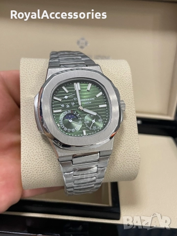 Patek Philippe nautilus green dial, снимка 2 - Мъжки - 52485445