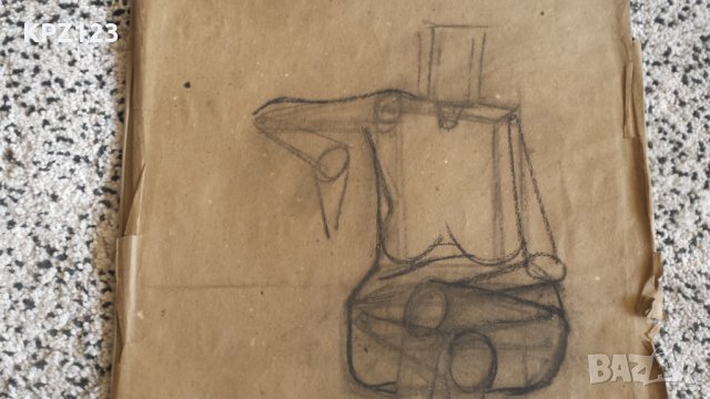 СТАРА ГРАФИКА ГОЛО ТЯЛО АБСТРАКЦИЯ, снимка 4 - Картини - 29067856