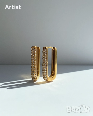 Елегантни обеци от хипоалергенна стомана, снимка 6 - Обеци - 52985831