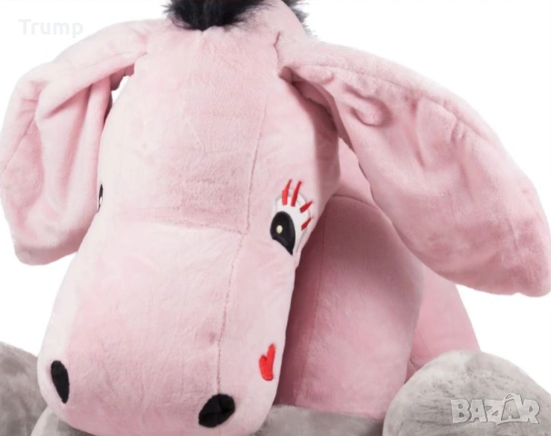 Топ цена! "Любовта е навсякъде" , Голямо плюшено магаре 60 см., Свети Валентин, снимка 3 - Други стоки за дома - 53403564