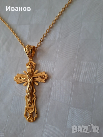 Кръст - медальон, снимка 2 - Колиета, медальони, синджири - 52150853