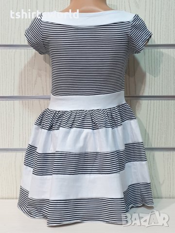 Нова детска моряшка рокличка с панделка, 12-18 месеца, снимка 4 - Бебешки рокли - 29038991