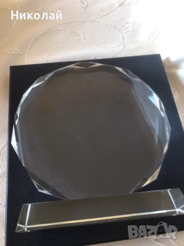 Кристален плакет Октагон, височина 18 см, дебелина на кристала 2 см, в лукс кутия, 2 бр. налични, снимка 11 - Други - 47385100
