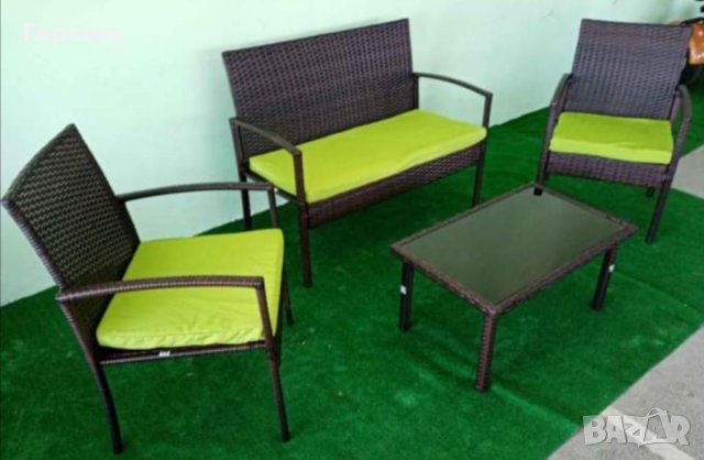 Ратанови градински мебели , снимка 2 - Дивани и мека мебел - 33465596