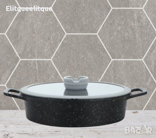 Тенджера Goldmann, 28см.\4.5л., плитка, Лят алуминий, Индукция, снимка 3 - Съдове за готвене - 52392969