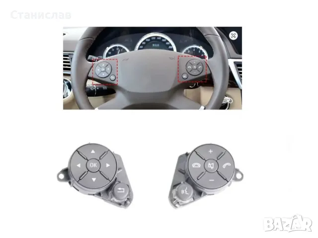 Mercedes C-Class W204 Pre-Face Капачета за волан с основа , снимка 3 - Части - 50218208