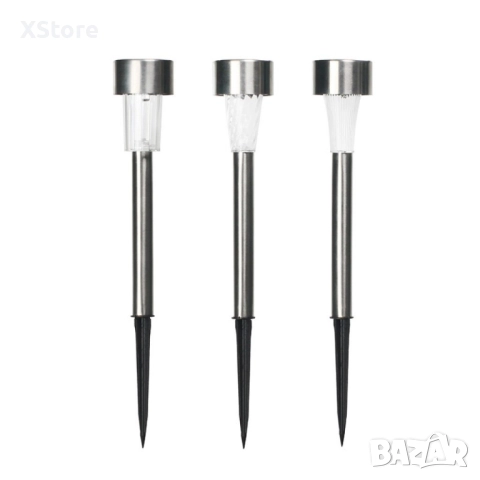 Комплект от 6 броя соларни градински LED лампи за оформяне на алеи и зони, снимка 6 - Външни лампи - 51957066