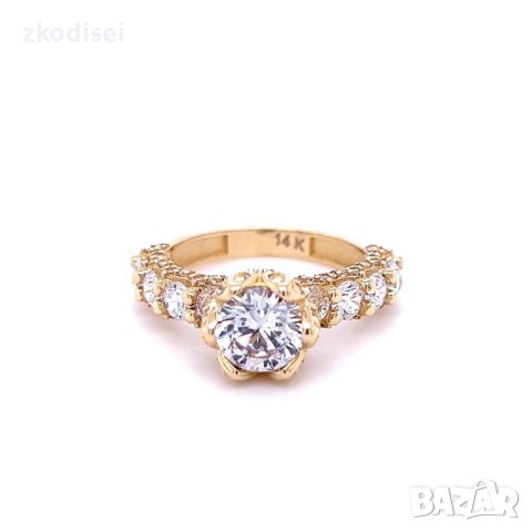 Златен дамски пръстен 4,63гр. размер:52 14кр. проба:585 модел:21860-5, снимка 1 - Пръстени - 44084538