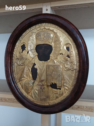 Много рядка икона''Св. Николай Чудотворец'' Царска Русия, снимка 1 - Икони - 39108702