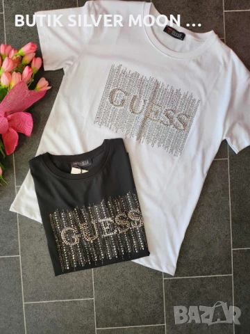 Дамски Памучни Тениски 💫Guess, снимка 1