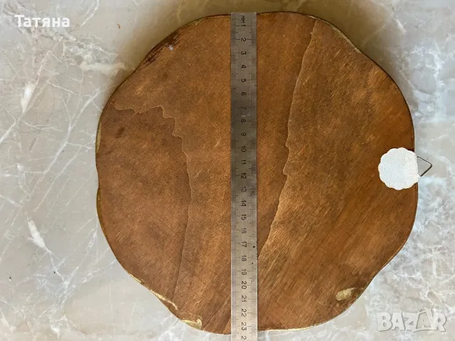 Красиво дървено пано, чиния за стена «Цветя», снимка 2 - Пана - 48740740