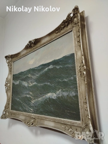Картина "Неспокойно море" 108х76, снимка 11 - Картини - 53331316