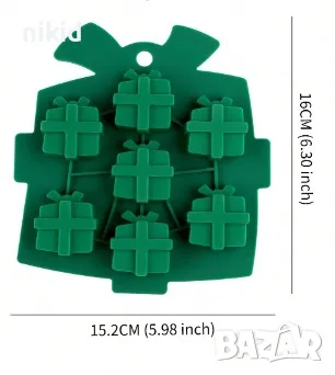 7 бр подарък кутия подаръци подаръка силиконов молд форма фондан гипс шоколад бонбони декор, снимка 3 - Форми - 47375523