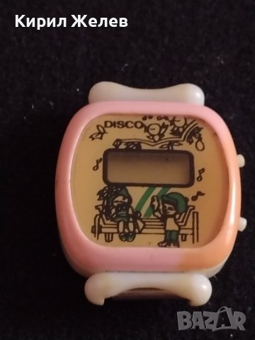 Детски модел електронен часовник рядък колекционерски от соца DISCO уникат - 26803, снимка 6 - Антикварни и старинни предмети - 36586241