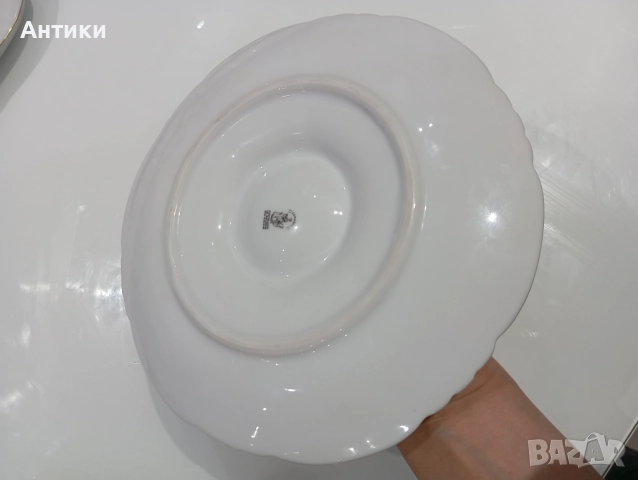 Порцеланово плато за стриди маркирано, снимка 12 - Чинии - 52642547