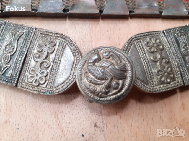Стар автентичен възрожденски колан сребро сачан