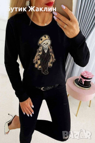 Спортна блуза с мече 