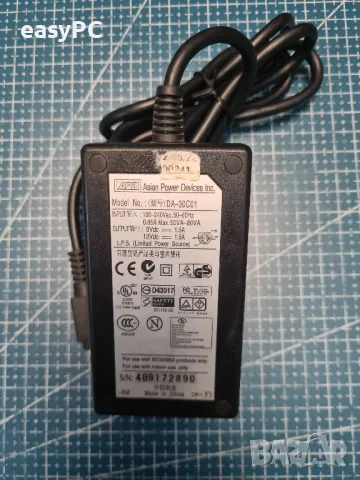 Оригинален захранващ адаптер ASIAN POWER DEVICES INC. DA-30C01