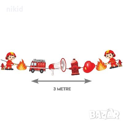 Пожарна Пожарникарска кола кран на въже Парти Гирлянд Банер Флаг , снимка 4 - Други - 37694666