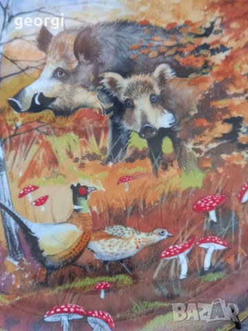 Декоративна порцеланова чиния с ловни мотиви , снимка 2 - Декорация за дома - 38985262