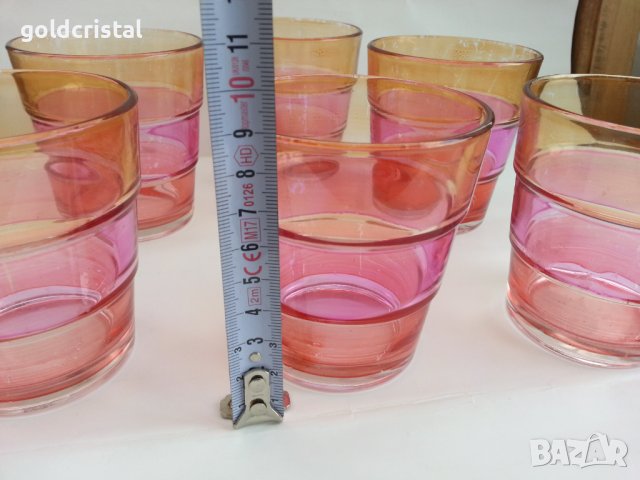 Ретро стъклени чаши , снимка 4 - Антикварни и старинни предмети - 43582302