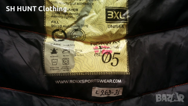 ROKK NORWEGIAN BRAND DOWN Jacket размер XL яке с гъши пух - 2190, снимка 15 - Екипировка - 53575517
