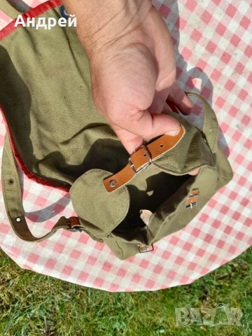 Стара брезентова чанта #6, снимка 8 - Антикварни и старинни предмети - 33186161