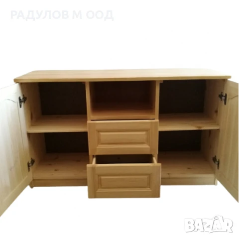ТВ шкаф масив чам с 2 врати и 2 чекмеджета / 3012, снимка 3 - Шкафове - 51169313