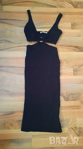 Ефектна черна рокля, снимка 4 - Рокли - 48543691