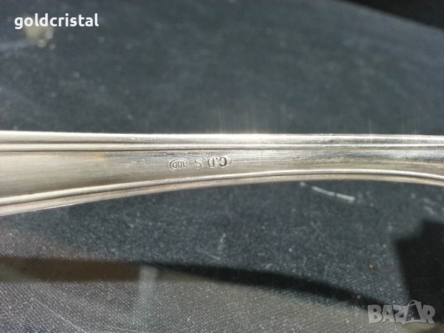 Стар посребрен черпак за сос , снимка 4 - Антикварни и старинни предмети - 52795328