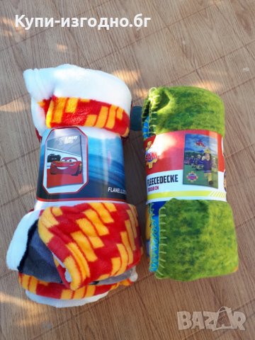 Детско одеало - Cars и Fireman Sam 130x160 см, снимка 1