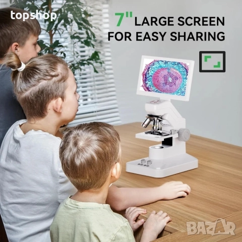 ODM301 Професионален микроскоп с 1200X увеличение 7” ips екран, с литиева батерия, безжичен..., снимка 2 - Медицинска апаратура - 51562991