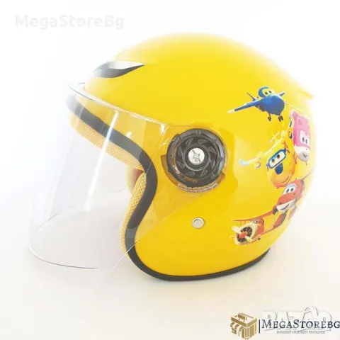 Детска каска за мотор 2397 жълта 