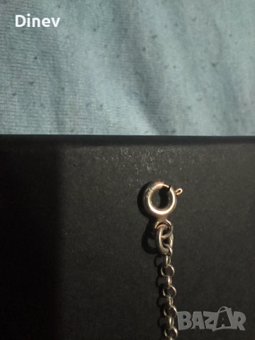 Сребърна гривна, проба 925 тип нота, снимка 2 - Гривни - 53447026