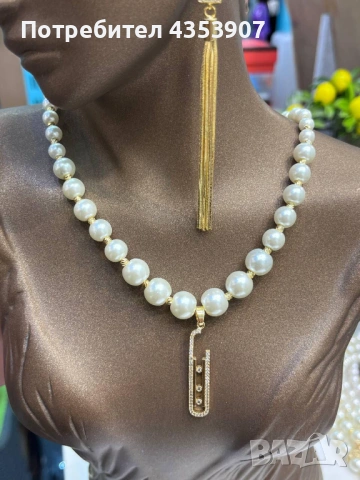 LOUIS VUITTON колие с перли, снимка 8 - Колиета, медальони, синджири - 53368307