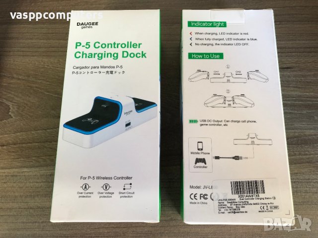 PS5 Докинг зарядна станция, двойна, НОВА, снимка 4 - Аксесоари - 36590885