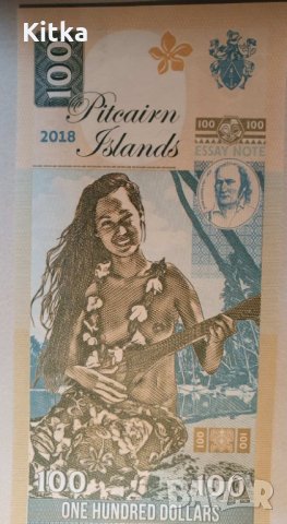 Pitcairn Islands, $100 private issue, 2017, Bounty, Polynesi