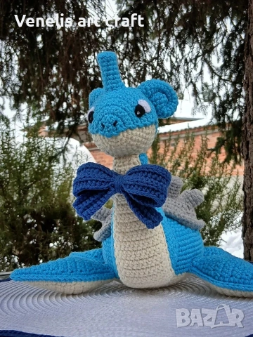 Покемон Лапрас/ Pokemon Lapras Плетена играчка , снимка 5 - Колекции - 53579620