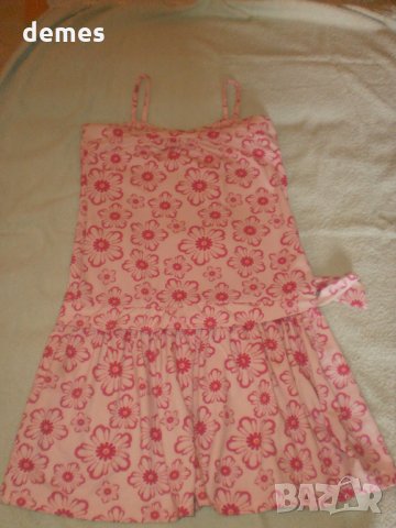 Трикотажна рокля с презрамки за 6-8 годишно момиче, снимка 2 - Детски рокли и поли - 33460216