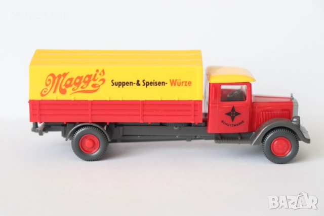 WIKING H0 1/87 MERCEDES КОЛИЧКА КАМИОН МОДЕЛ, снимка 4 - Колекции - 52947945