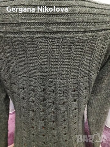 Дамска жилетка плетиво сива, снимка 3 - Жилетки - 27421444