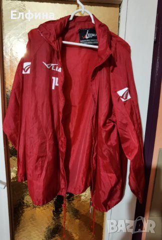 Червено, шушляково тънко яке